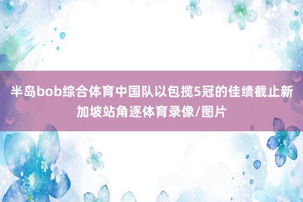 半岛bob综合体育中国队以包揽5冠的佳绩截止新加坡站角逐体育录像/图片