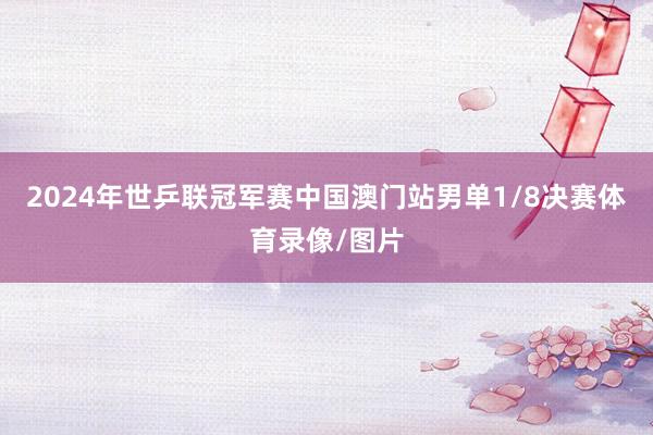 2024年世乒联冠军赛中国澳门站男单1/8决赛体育录像/图片