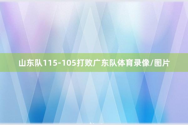 山东队115-105打败广东队体育录像/图片