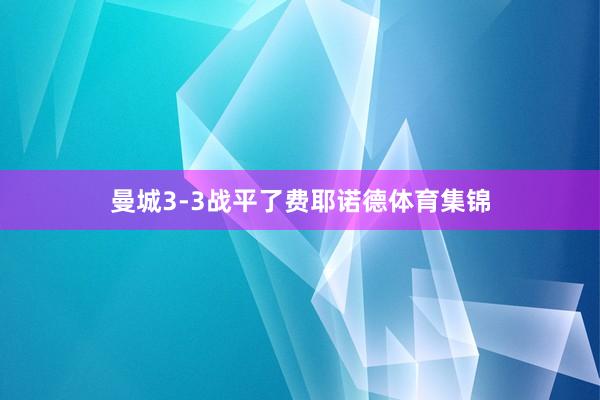 曼城3-3战平了费耶诺德体育集锦