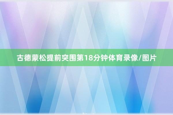 古德蒙松提前突围第18分钟体育录像/图片