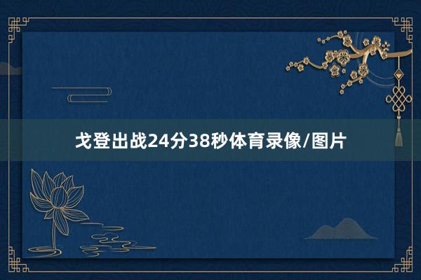 戈登出战24分38秒体育录像/图片